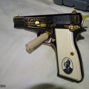 Browning Hi-Power 150th Anniversary Edition Blue & Gold Engraved MUST SEE