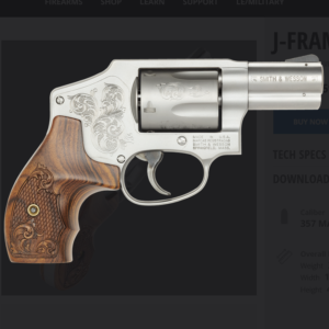 S&W MODEL 640 REVOLVER ENGRAVED SS .357 MAGNUM WITH DISPLAY CASE NEW for sale